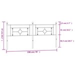vidaXL Tête de lit métal blanc 193 cm