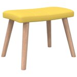 vidaXL Chaise de relaxation avec tabouret Jaune moutarde Tissu