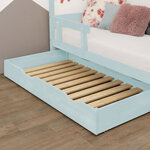 Tiroir de lit 80 x 180 avec sommier BUDDY - bleu clair