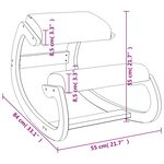 vidaXL Chaise assis-genoux crème 55x84x55 cm contreplaqué de bouleau