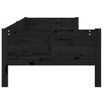 vidaXL Lit de jour Noir Bois de pin massif 90x190 cm