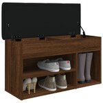 vidaXL Banc à chaussures chêne marron 82x32x45 5 cm bois d'ingénierie