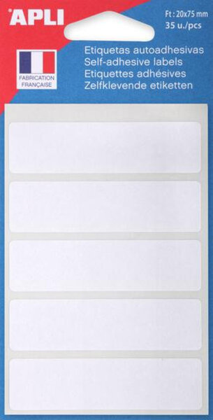 Étiquettes Blanches 20x75 mm 35 pièces