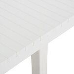 vidaXL Table de jardin 220x90x72 cm PP Blanc