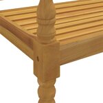 vidaXL Banc Batavia avec coussin rouge bordeaux 150cm Bois teck massif