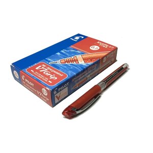 Stylo roller à encre Hi-Tecpoint V7 Grip rouge x 12 PILOT