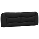 vidaXL Lit avec matelas noir 160x200 cm similicuir