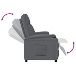 vidaXL Fauteuil inclinable Anthracite Similicuir