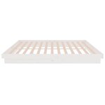 vidaXL Cadre de lit Blanc Bois massif 150x200 cm Très grand