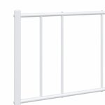 vidaXL Cadre de lit métal avec tête de lit/pied de lit blanc 135x190cm
