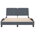 vidaXL Cadre de lit avec tête de lit Gris foncé 120x200 cm Velours
