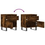 vidaXL Tables de chevet 2 Pièces chêne fumé 40x35x50 cm bois ingénierie