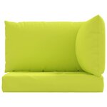 vidaXL Coussins de palette lot de 3 vert vif tissu oxford