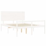 vidaXL Lit pour personne âgée sans matelas blanc bois massif