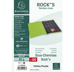 Paquet De 100 Sous-chemises Rock''s 80 - 22x31cm - Violine - Exacompta