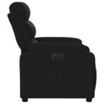 vidaXL Fauteuil inclinable électrique Noir Tissu