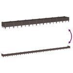 vidaXL Jardinière avec piquets marron 362 5x42 5x28 5 cm PP