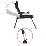 vidaXL Chaise de pêche avec accoudoir pliable vert