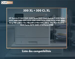 Qualitoner - 4 cartouche compatible pour hp 300xl (x2) + 300clxl (x2) 300 xl (x2) + 300cl xl (x2) noir + couleur ()
