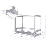Lit cabane enfant BUNKY 120 x 180