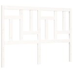 vidaXL Cadre de lit avec tête de lit blanc 140x190 cm bois massif