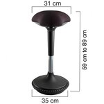 Tabouret MOOVE Noir UNILUX