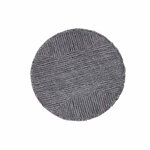 Tapis rond en laine texturé noir et beige - Ø 160 cm