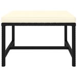 vidaXL Salon de jardin 5 Pièces avec coussins Résine tressée Noir