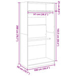 vidaXL Garde-robe Chêne sonoma 100x50x200 cm Aggloméré