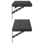 vidaXL Étagères murales 2 Pièces 75x23 5 cm noir acier inoxydable