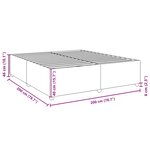 vidaXL Cadre de lit sans matelas bleu 200x200 cm tissu