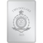 Pièce de monnaie 2 Dollars Niue 2023 1 once argent BE – Le Hobbit : la désolation de Smaug