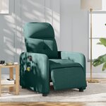 vidaXL Fauteuil de massage inclinable électrique Vert foncé Tissu