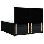 vidaXL Sommier à lattes de lit avec matelas Noir 200x200 cm Tissu