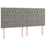 vidaXL Sommier à lattes de lit et matelas Gris clair 200x200cm Velours