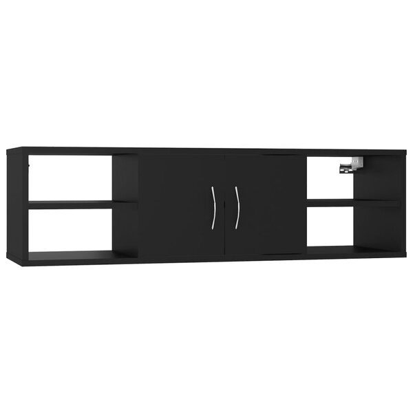 vidaXL Étagère murale Noir 102x30x29 cm Bois d’ingénierie