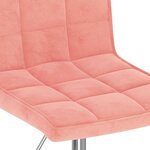 vidaXL Chaises pivotantes à manger lot de 2 rose velours