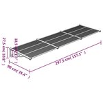 vidaXL Auvent de porte Noir 297 5x90 cm Polycarbonate