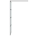 vidaXL Paroi de douche Noir 80x195 cm Verre ESG dépoli