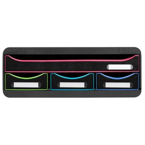 Module De Classement Toolbox 4 Tiroirs Black Office - Noir/arlequin - Exacompta