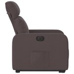 vidaXL Fauteuil inclinable électrique marron foncé tissu