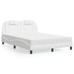 vidaXL Lit avec matelas blanc 120x200 cm similicuir