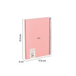 Cahier à Spirale Milan Serie 1918 Format A5 Grille 5x5mm - 80 Feuilles de 95 gr/m2 - Microperforé  2 Trous - Coloris Rose