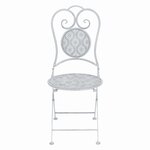 vidaXL Ensemble de bistro 3 Pièces acier blanc grisâtre