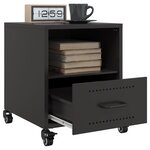 vidaXL Table de chevet noir 36x39x43 5 cm acier
