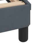vidaXL Lit avec matelas gris foncé 140x200 cm velours