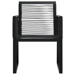 vidaXL Ensemble à manger d'extérieur 3 Pièces Rotin PVC Noir