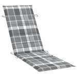 vidaXL Chaise longue à bascule avec coussin Bois de teck solide