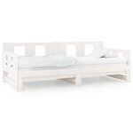vidaXL Lit coulissant Blanc Bois de pin solide 2x(90x200) cm