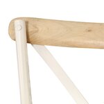 vidaXL Chaises à dossier croisé lot de 6 blanc bois de manguier massif